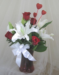 Forever My Love Valentine Vase Arrangement 