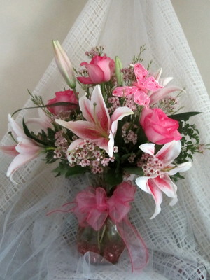 Perfect in Pink Vase Arrangement from Joseph Genuardi Florist in Norristown, PA
