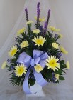 Purple and Yellow Traditional Mache Basket