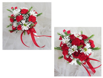 Red and White Nosegay  from Joseph Genuardi Florist in Norristown, PA