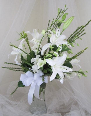 White Magic Vase Arrangement from Joseph Genuardi Florist in Norristown, PA