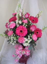Raspberry Ice Vase from Joseph Genuardi Florist in Norristown, PA