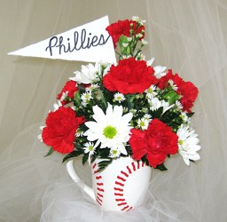 Pfightin' Phillies Mug Arrangement from Joseph Genuardi Florist in Norristown, PA