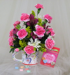Little Less Conversation Valentine Mug Arrangement from Joseph Genuardi Florist in Norristown, PA