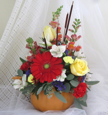 Pumpkin Harvest Centerpiece from Joseph Genuardi Florist in Norristown, PA