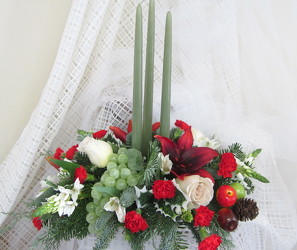 Della Robia Holiday Centerpiece from Joseph Genuardi Florist in Norristown, PA