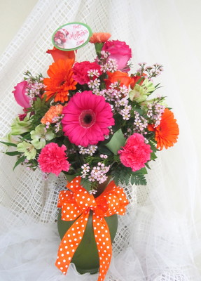 Orange Crush With a Twist of Raspberry Vase from Joseph Genuardi Florist in Norristown, PA