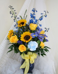 Sunshine Days and Moonlight Nights Vase Arrangement from Joseph Genuardi Florist in Norristown, PA