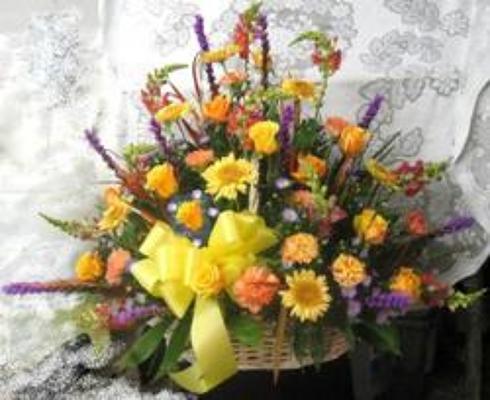 Large Wicker Sympathy Basket from Joseph Genuardi Florist in Norristown, PA