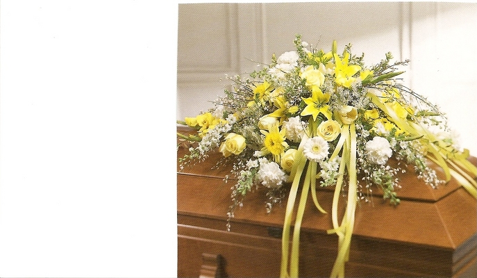 Sunlight Serenity Casket Spray from Joseph Genuardi Florist in Norristown, PA