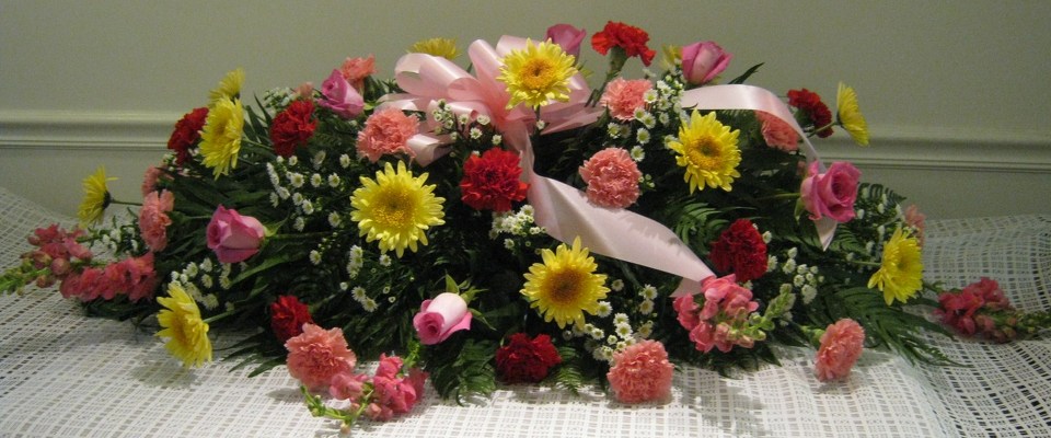 Perfect Pastels Casket Spray from Joseph Genuardi Florist in Norristown, PA