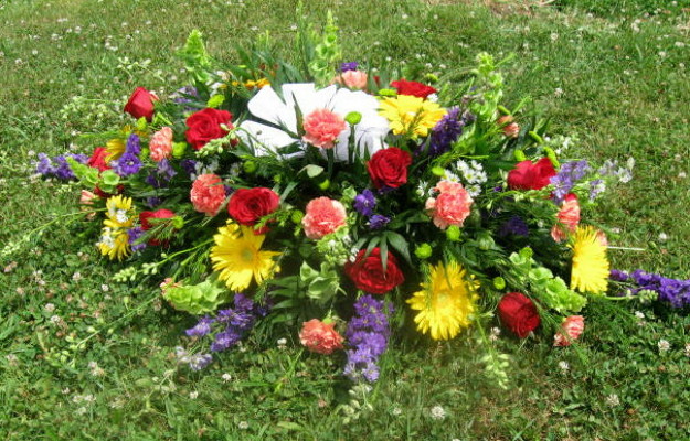 Expressions of Love Funeral Casket Spray from Joseph Genuardi Florist in Norristown, PA
