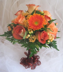 Orange Glow Bridesmaid Bouquet from Joseph Genuardi Florist in Norristown, PA