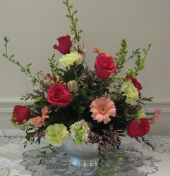 Silver Glow Wedding Reception Centerpiece from Joseph Genuardi Florist in Norristown, PA