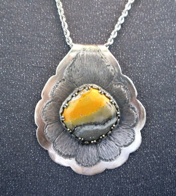 Sterlng Silver with Bumble Bee Jasper Necklace from Joseph Genuardi Florist in Norristown, PA