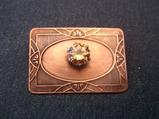 Copper and Gemstone Brooch from Joseph Genuardi Florist in Norristown, PA