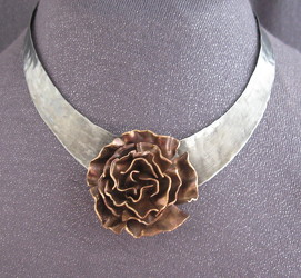 Mixed Metals Floral Choker Necklace from Joseph Genuardi Florist in Norristown, PA