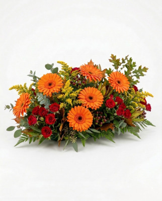 Autumn Bonfire Centerpiece from Joseph Genuardi Florist in Norristown, PA