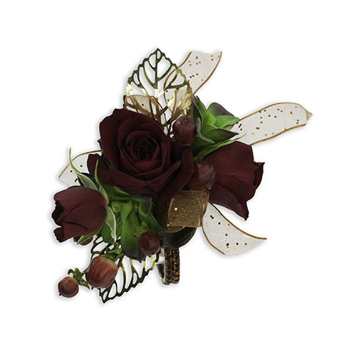 Ruby Metallic Wrist Corsage from Joseph Genuardi Florist in Norristown, PA