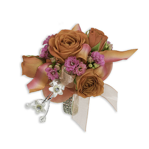 Sherbet Wrist Corsage from Joseph Genuardi Florist in Norristown, PA