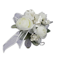 Satin Pearl Wrist Corsage from Joseph Genuardi Florist in Norristown, PA