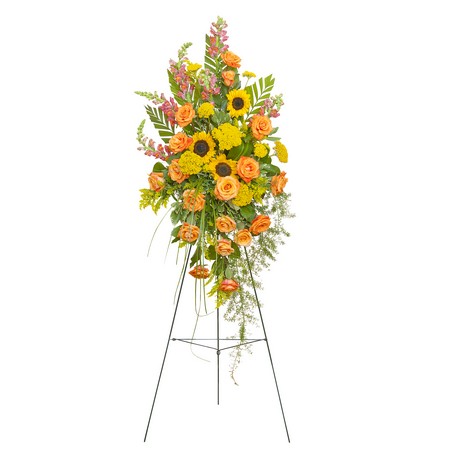 Heaven's Sunset Standing Spray from Joseph Genuardi Florist in Norristown, PA