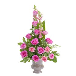 Peaceful Pink Small Urn  from Joseph Genuardi Florist in Norristown, PA