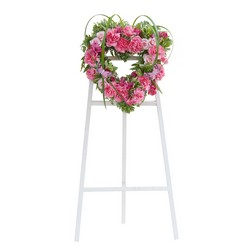 Peaceful Pink Heart Spray from Joseph Genuardi Florist in Norristown, PA