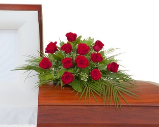 Simply Stated Casket Spray from Joseph Genuardi Florist in Norristown, PA