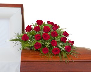 Simply Roses Casket Spray from Joseph Genuardi Florist in Norristown, PA