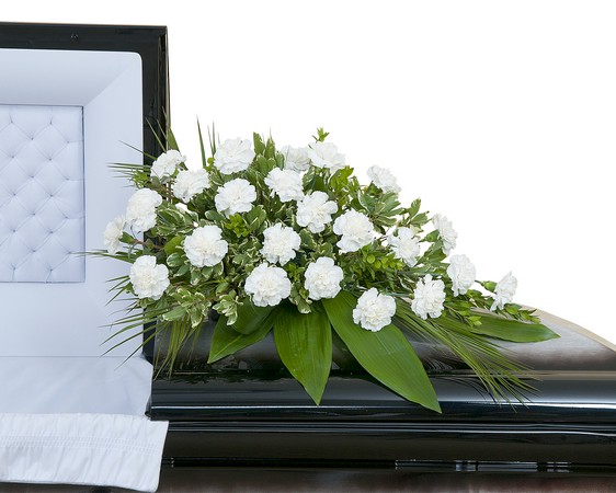 Simple Love Casket Spray from Joseph Genuardi Florist in Norristown, PA