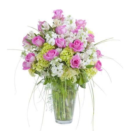 Pink and White  Elegance Vase from Joseph Genuardi Florist in Norristown, PA