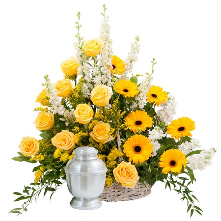 Rays of Sunshine Basket Surround from Joseph Genuardi Florist in Norristown, PA