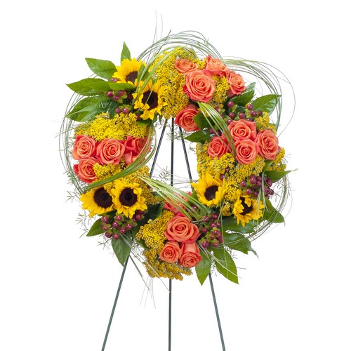 Heaven's Sunset Wreath from Joseph Genuardi Florist in Norristown, PA